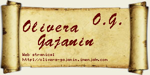Olivera Gajanin vizit kartica